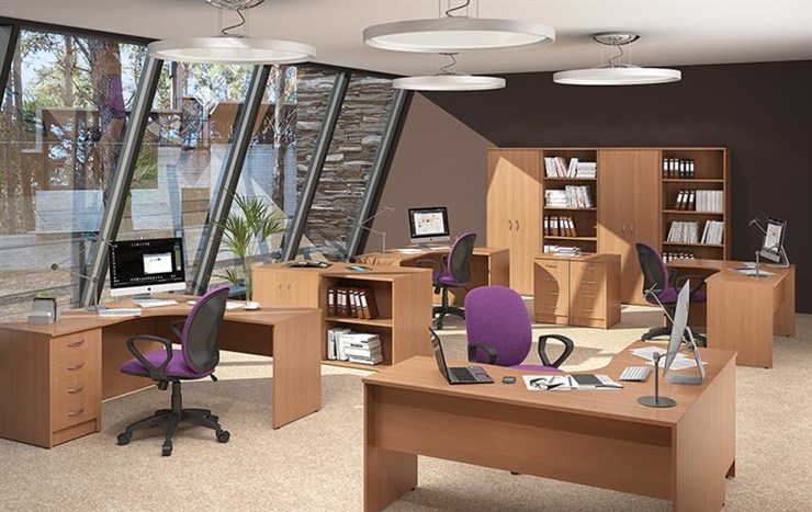 Офисный набор мебели IMAGO - рабочее место, шкафы для документов в Петропавловске-Камчатском - изображение 2